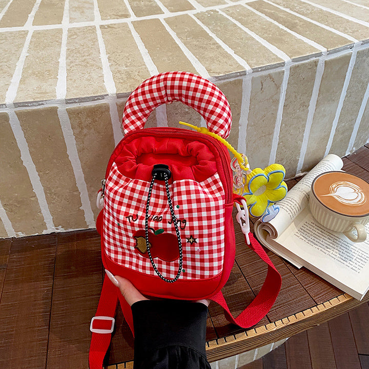 Playful Gingham Print Mini Backpack Kalsten