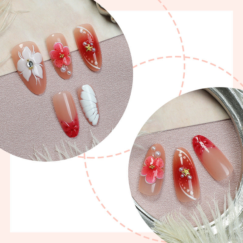 Floral Embellished Press-On Nail Set Kalsten 1788495995