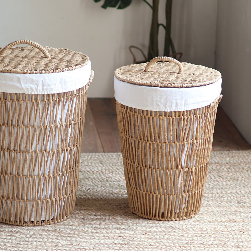 Stylish laundry basket with lid Kalsten