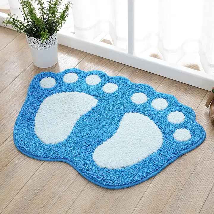 Cute Cartoon Footprint Bath Mat Kalsten
