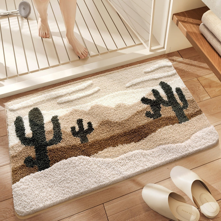 Cozy Rainbow-Themed Bath Mat