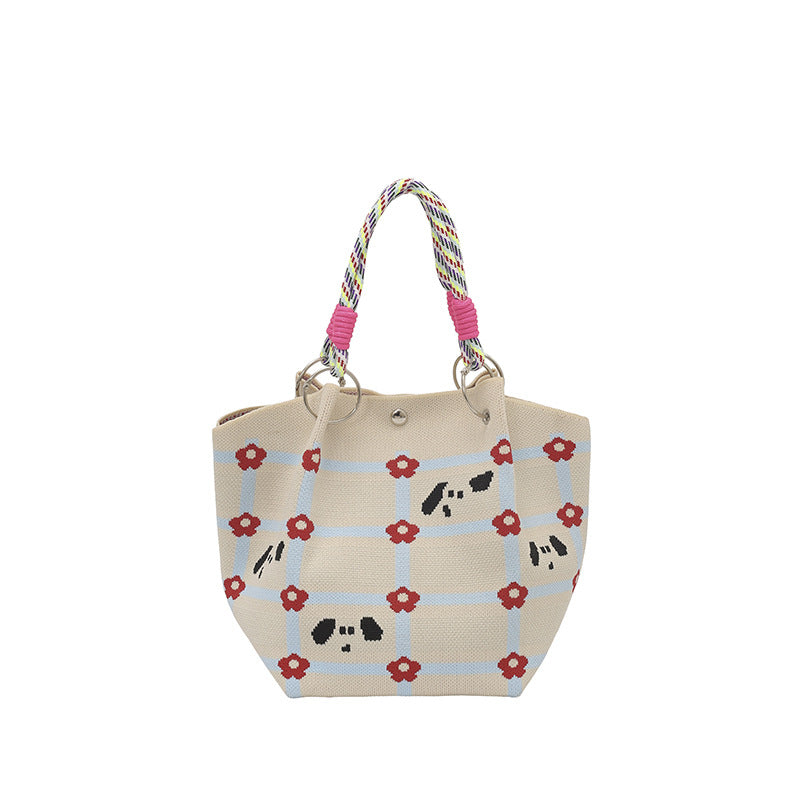 WoFloral Print Textured Handbag Kalsten