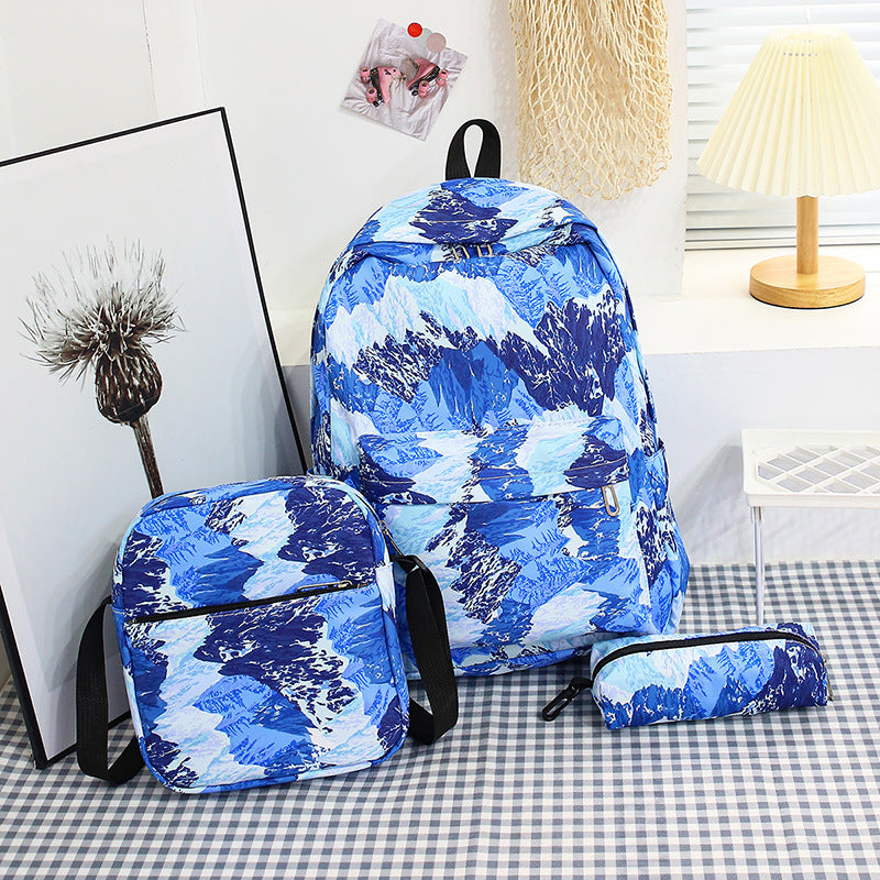 Stylish backpack with matching crossbody bag and pencil case Kalsten