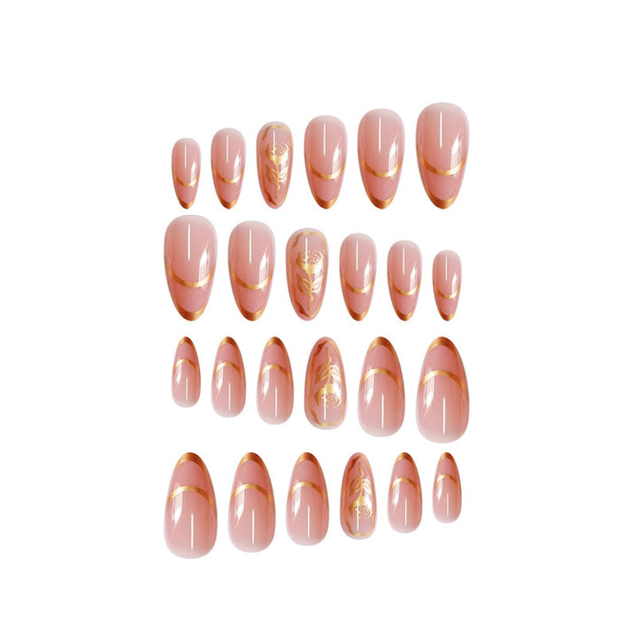 Elegant Floral Stiletto Press-On Nails Kalsten