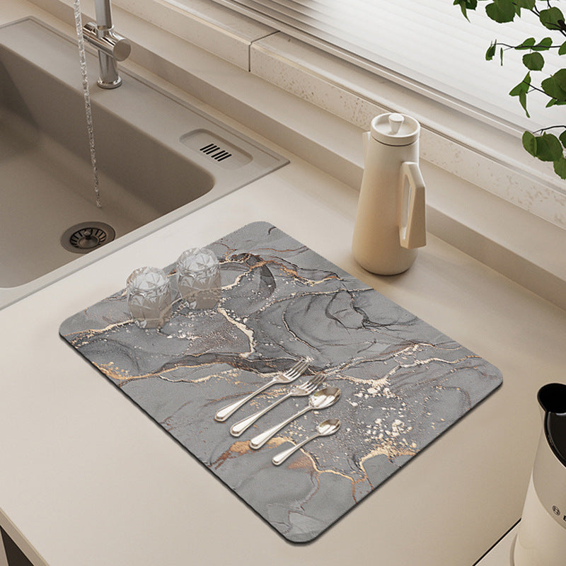 Artistic Marble Print Table Mat