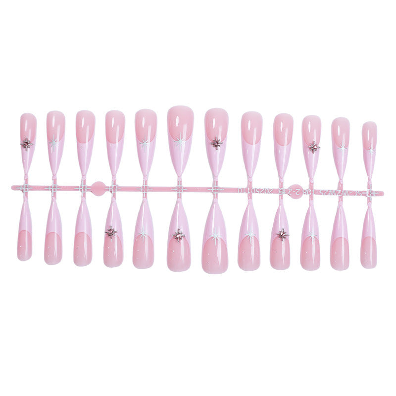 Elegant Press-On Nail Design Set with Decorative Floral Accents Kalsten