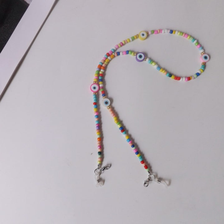 Colorful glasses holder chain with eye motifs Kalsten