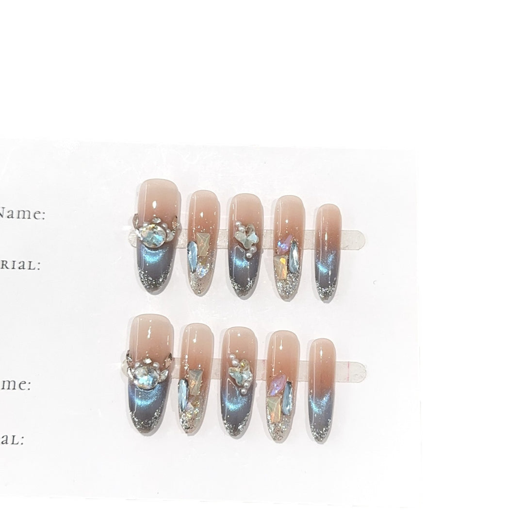 Elegant Ombre Glitter Press-On Nails