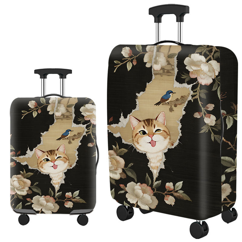 Tropical Leaf Print Hard Shell Luggage Kalsten