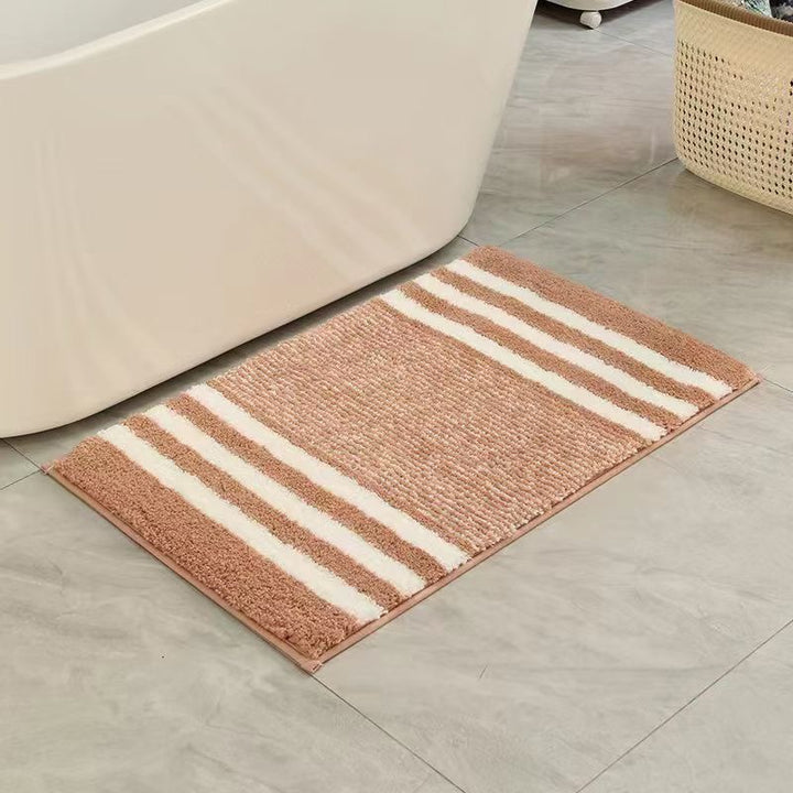 Textured Striped Bath Mat Kalsten