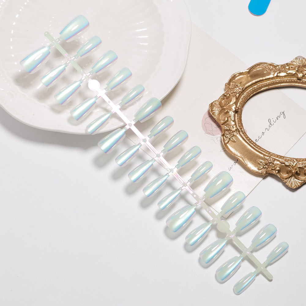 Iridescent Glossy Press-On Nail Set Kalsten