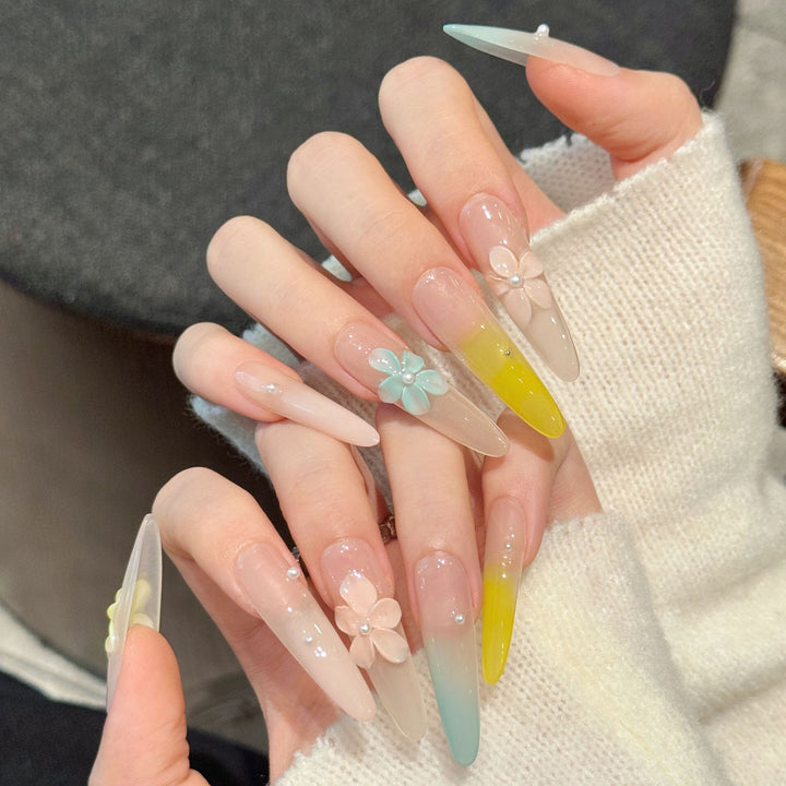 Artistic Stiletto Press-On Nails