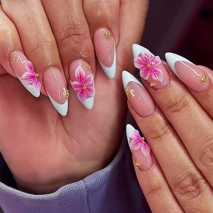 Gourmet Floral Artistic Press-On Nail Tips Kalsten