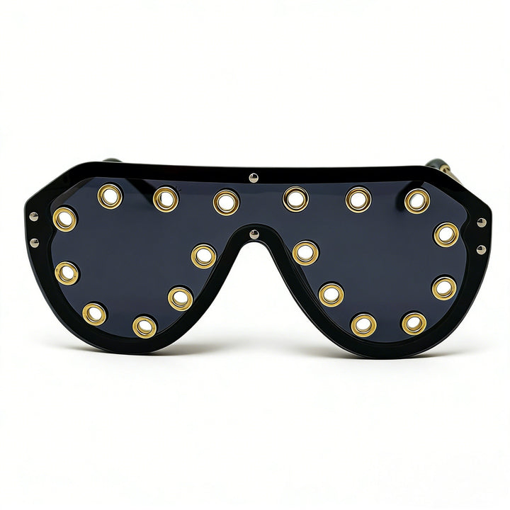 Women's statement sunglasses in futuristic design with decorative elements Kalsten