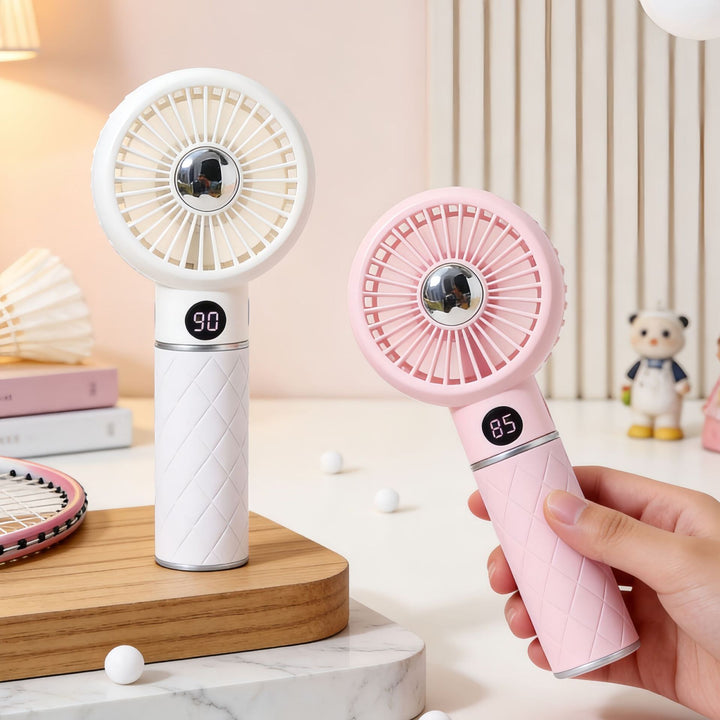 Women's Portable Mini Fan with Digital Display Kalsten