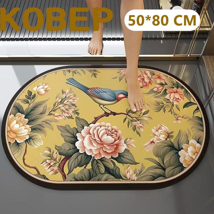 Decorative Floral Pattern Area Mat