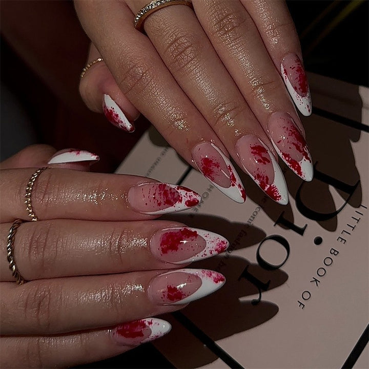 Artistic Press-On Nail Set with Floral Design kalsten