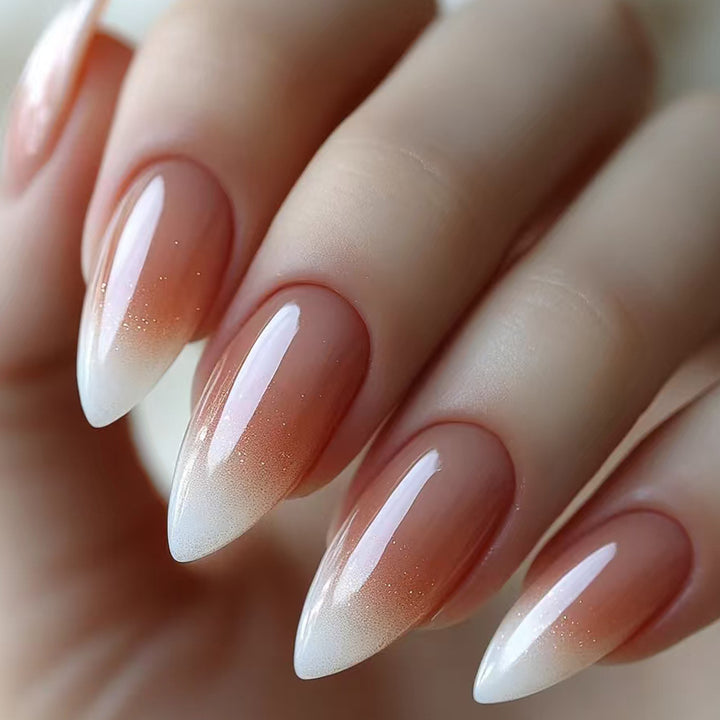 Elegant Ombre Almond Press-On Nails Kalsten