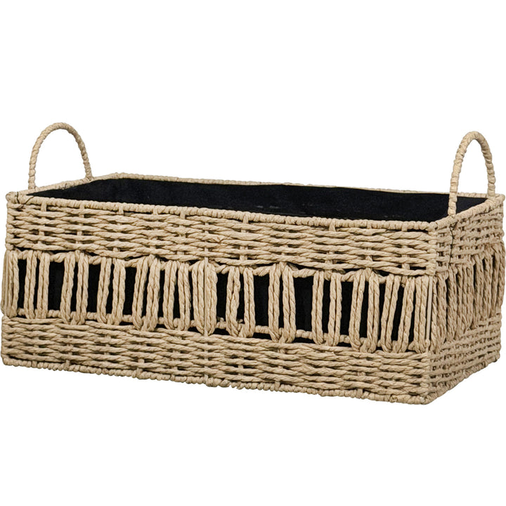 Versatile storage basket made of natural material Kalsten