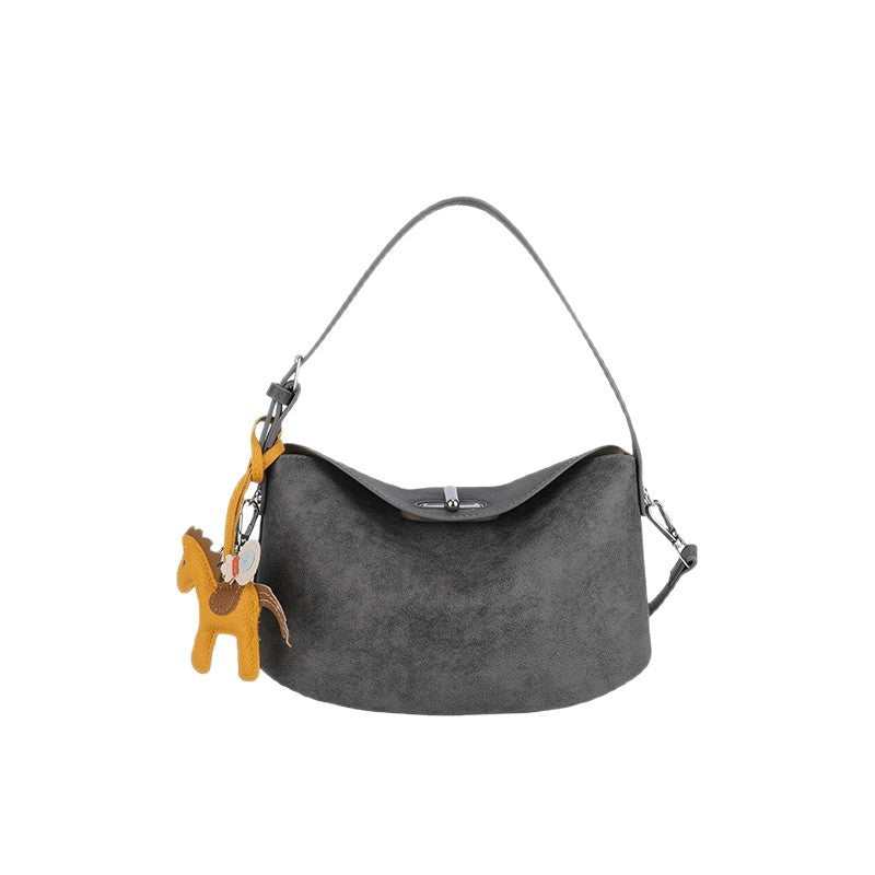 Elegant Soft-Suede Shoulder Bag Kalsten