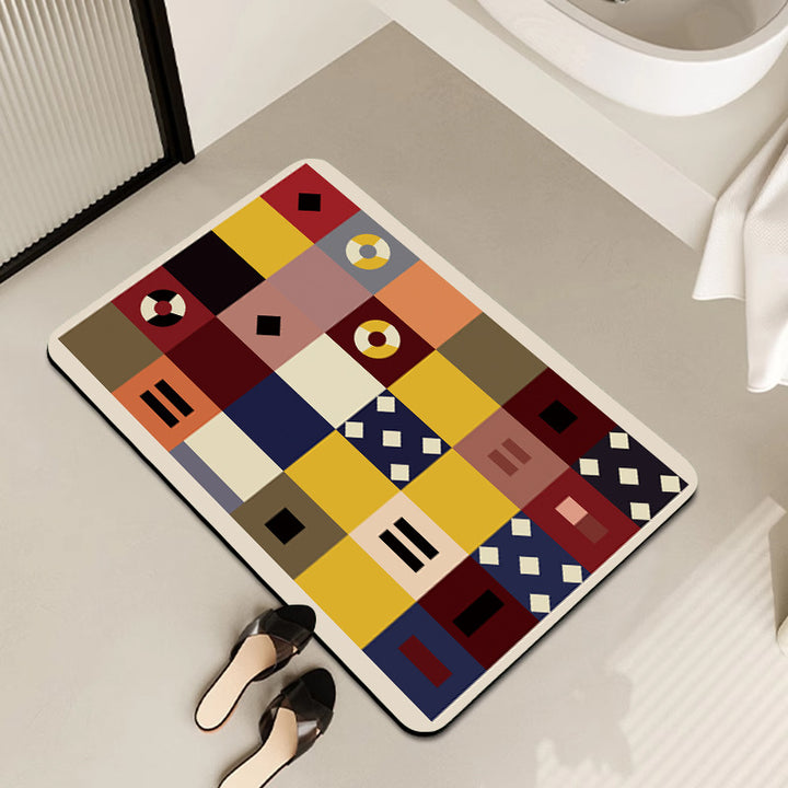 Geometric Pattern Bath Mat Kalsten