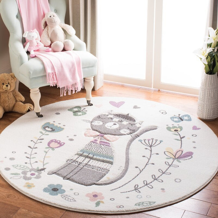 Playful Airplane-Themed Round Area Mat Kalsten