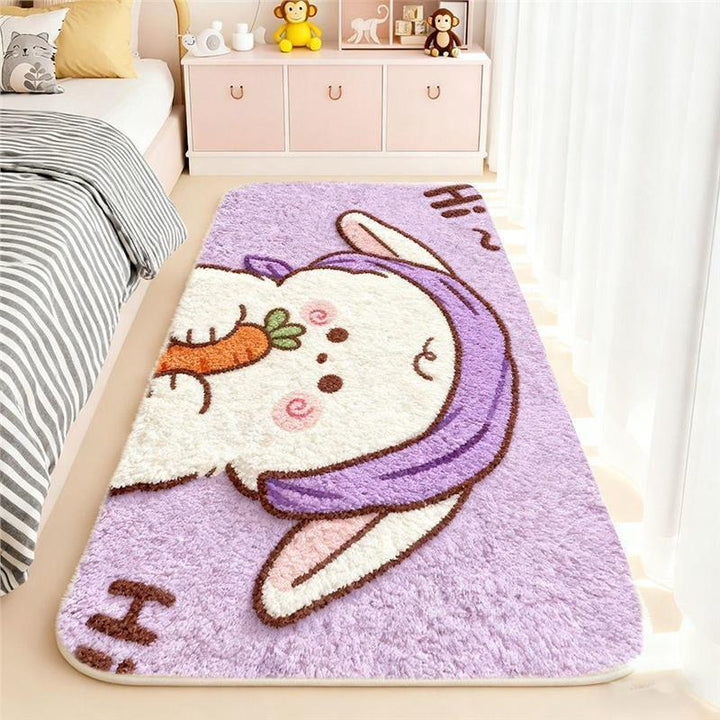 Cute Bunny-Themed Floor Mat