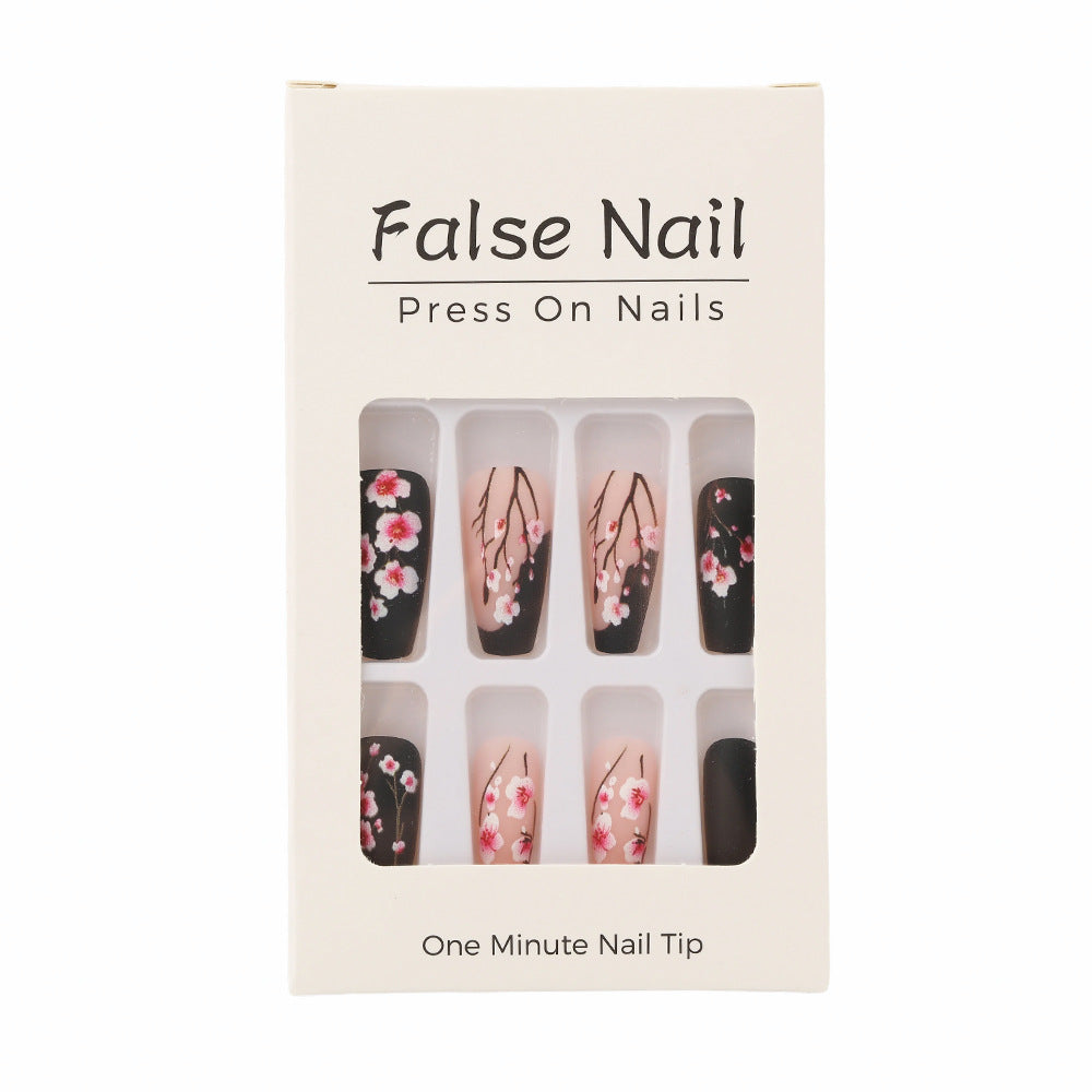 Artificial nails with timeless cherry blossom designs Kalsten