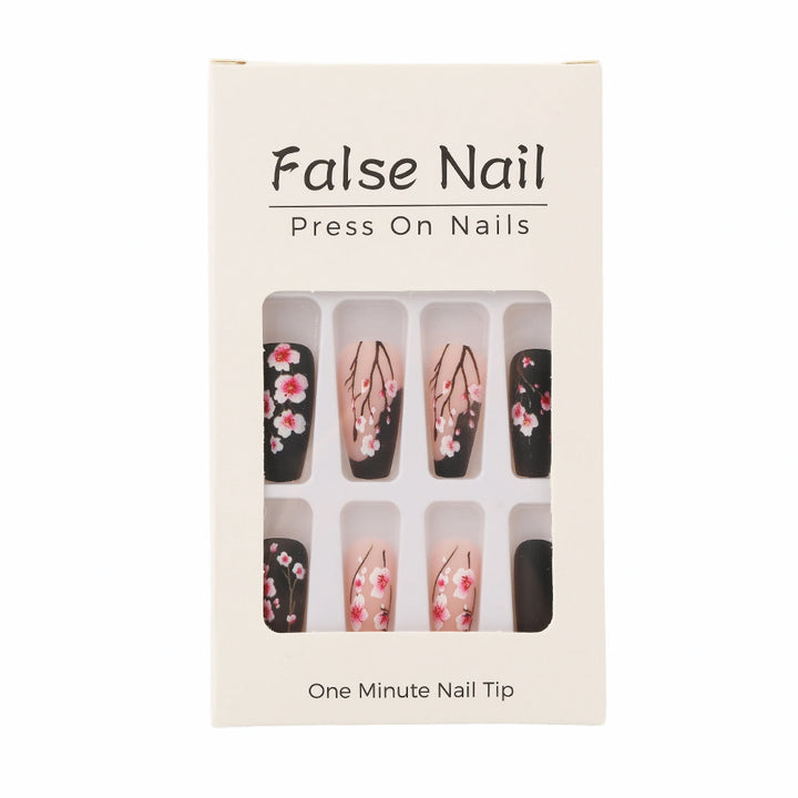 Artificial nails with timeless cherry blossom designs Kalsten