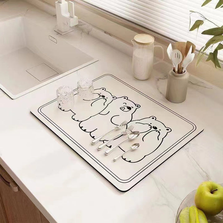 Floral Design Kitchen Mat