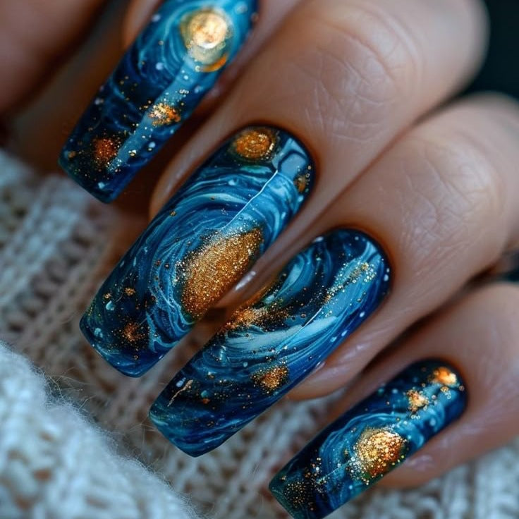 Creative Nail Art Set with Galactic Design Kalsten