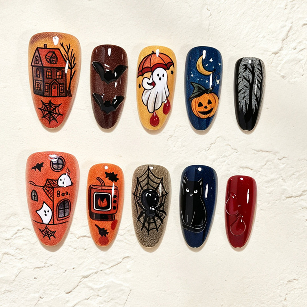 Halloween-Themed Nail Art Design Kalsten