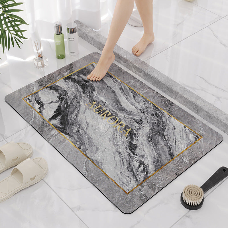 Elegant Marble Design Bathroom Mat Kalsten