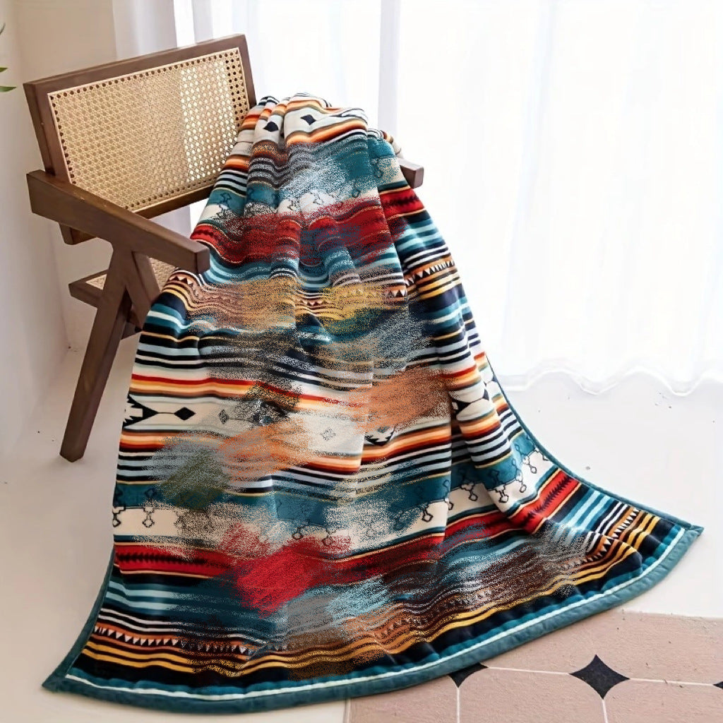 Reversible Fleece and Sherpa Throw Blanket