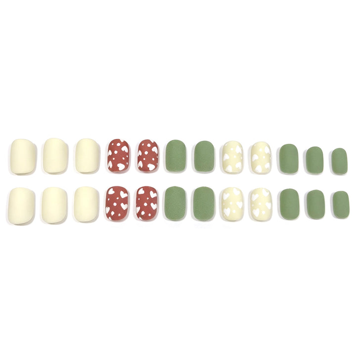 Artistic Heart-Embellished Nail Art Set Kalsten