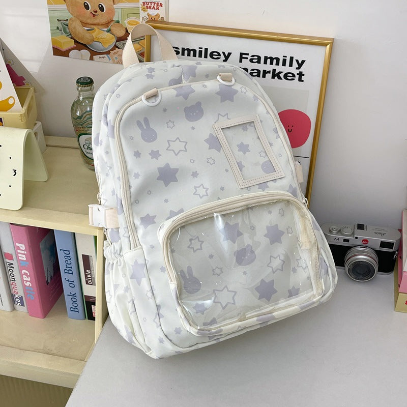Whimsical Star-Print School Backpack Kalsten