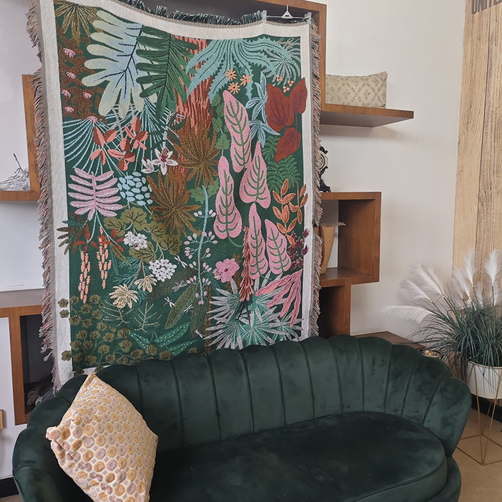 Artistic Woven Tapestry Blanket