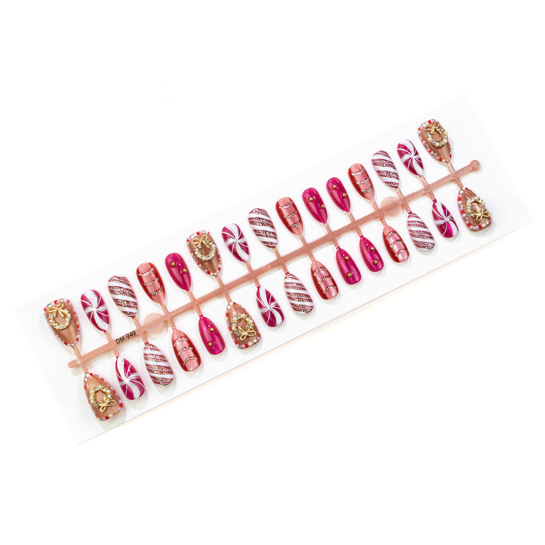 Festive Holiday Press-On Nail Set
