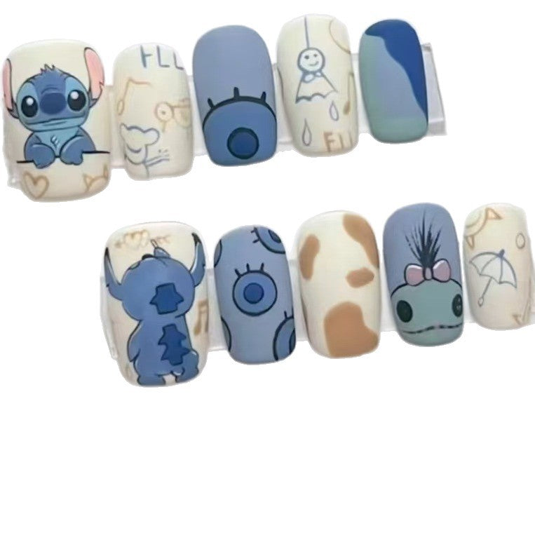Fun Cartoon Character Press-On Nail Art Kit Kalsten