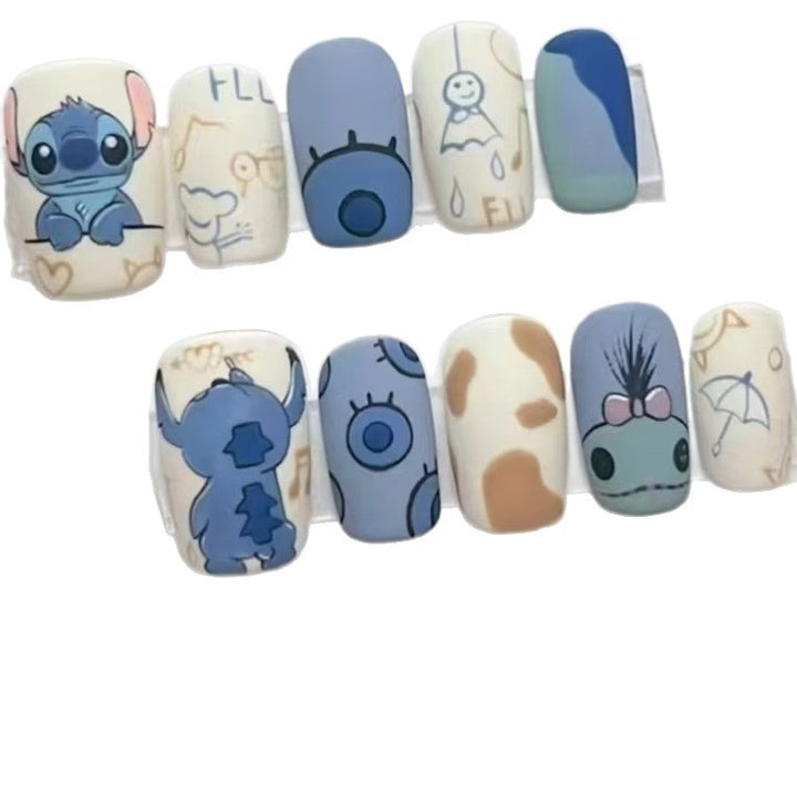 Fun Cartoon Character Press-On Nail Art Kit Kalsten