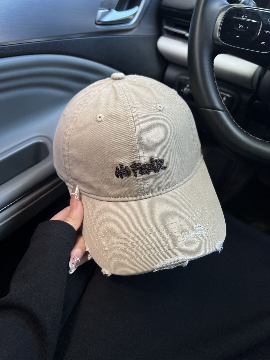 Distressed Vintage-Inspired Baseball Cap