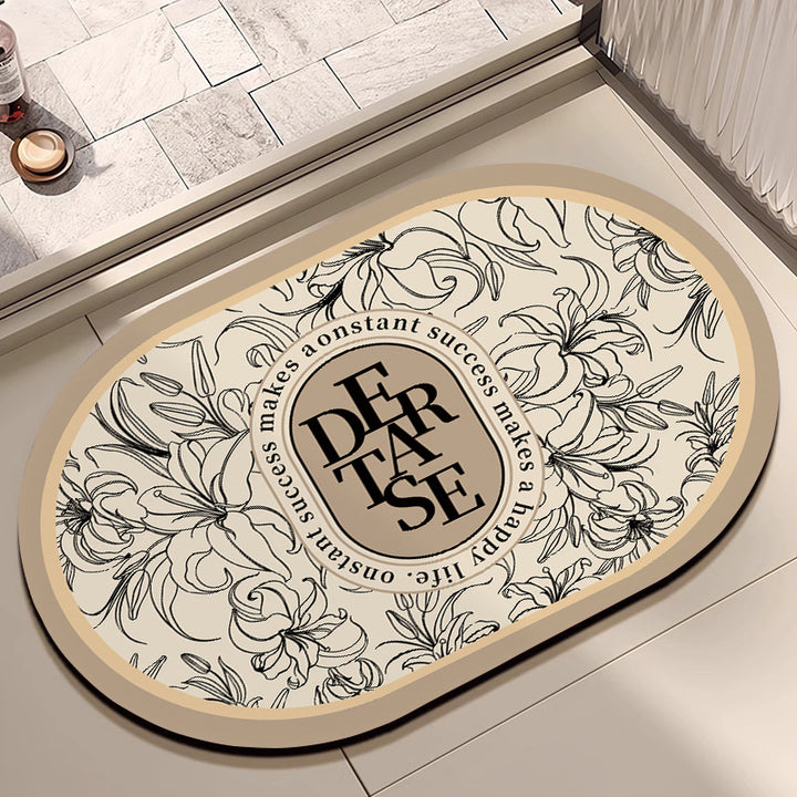 Floral Patterned Bath Mat Kalsten
