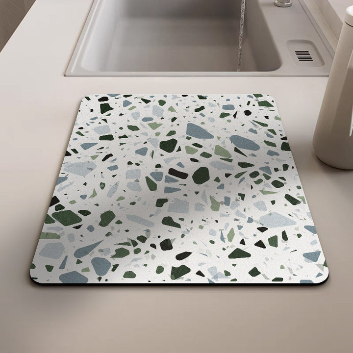 Artistic Terrazzo-Pattern Kitchen Mat Kalsten