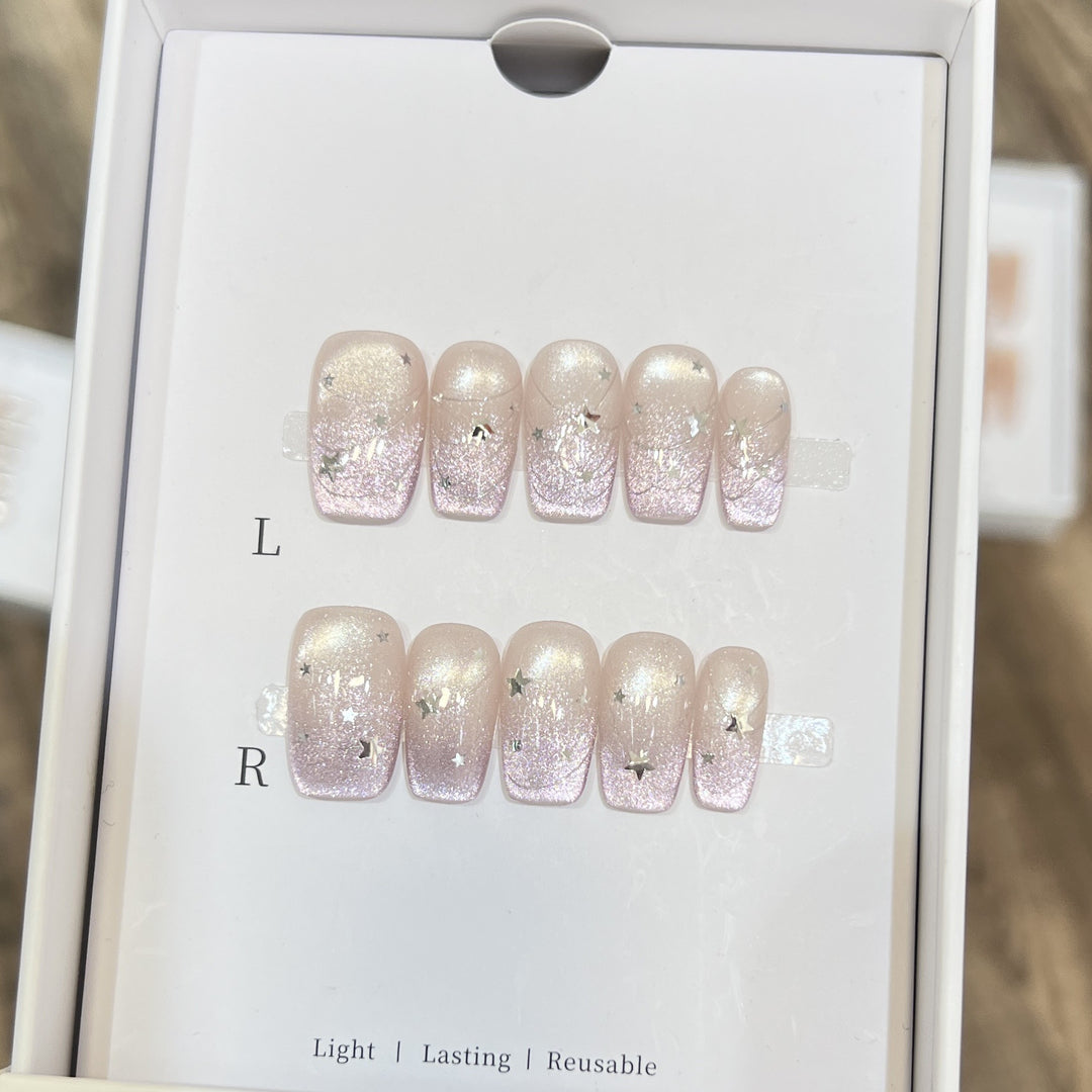 Starry Glitter Press-On Nail Set Kalsten