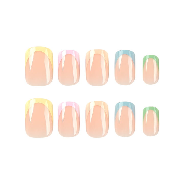 Artistic nail decoration with delicate gradient and elegant tips Kalsten