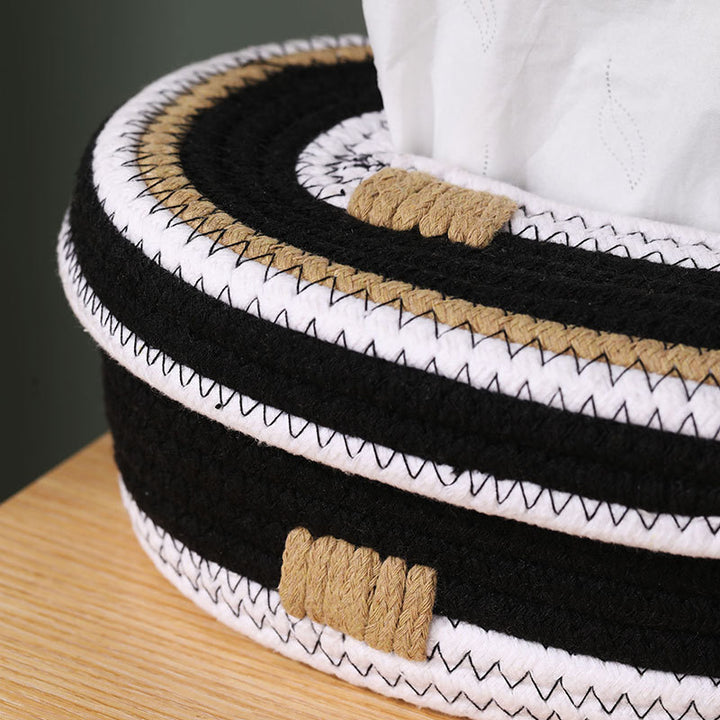 Elegant storage basket made of woven natural material Kalsten