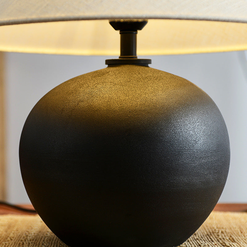 Elegant Table Lamp with Textured Ceramic Base
