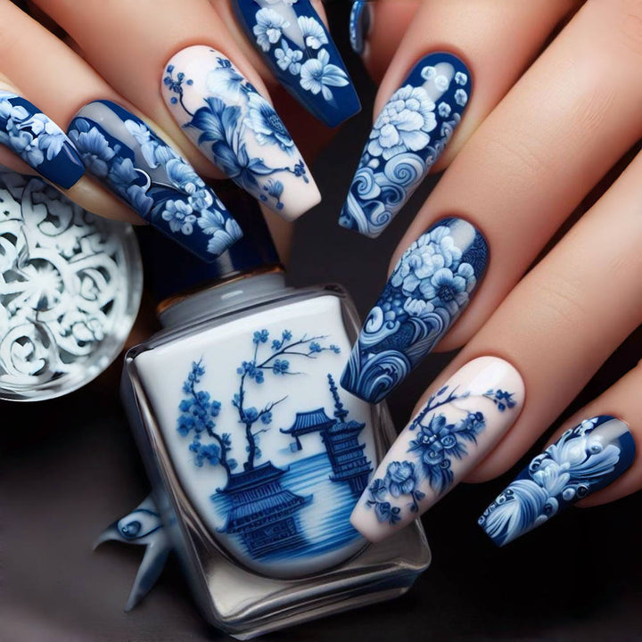 Creative Nail Art Set with Floral Design Kalsten