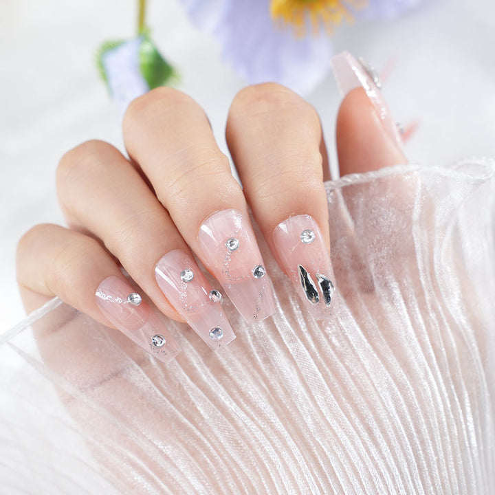 Glamorous Rhinestone Press-On Nails Kalsten