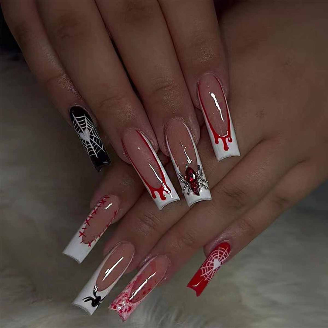 Creative Halloween-themed nail art Kalsten